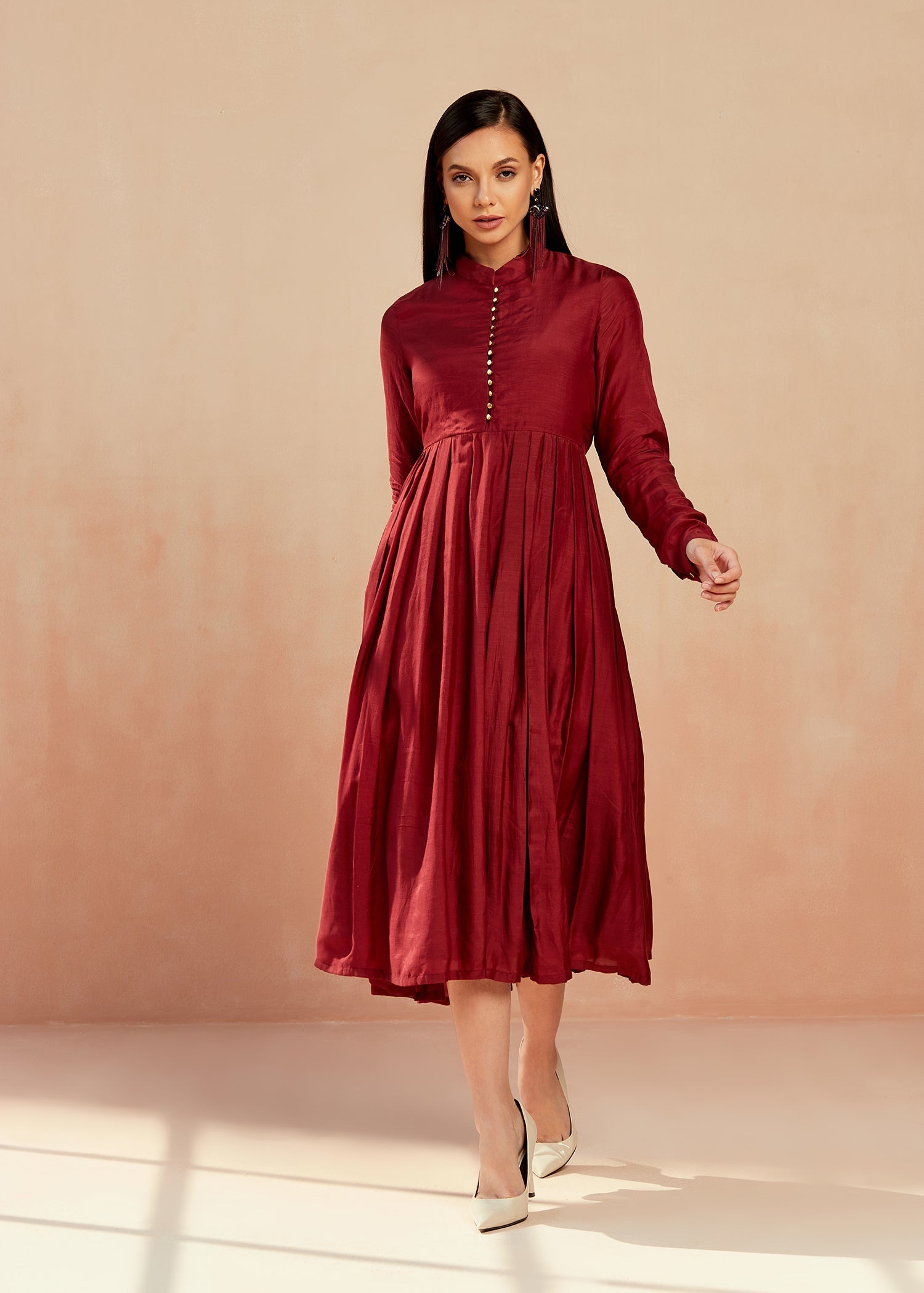 Sangria Pleated Tunic