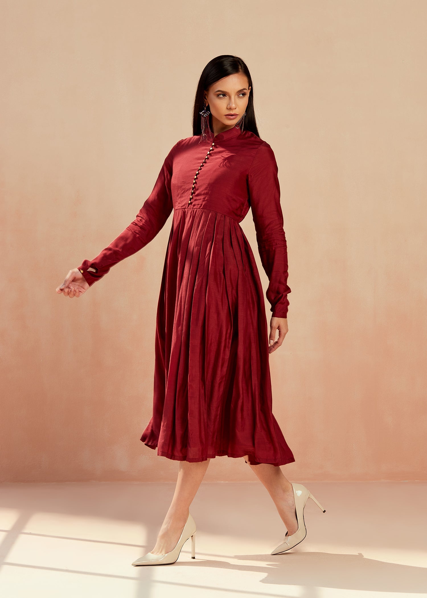 Sangria Pleated Tunic