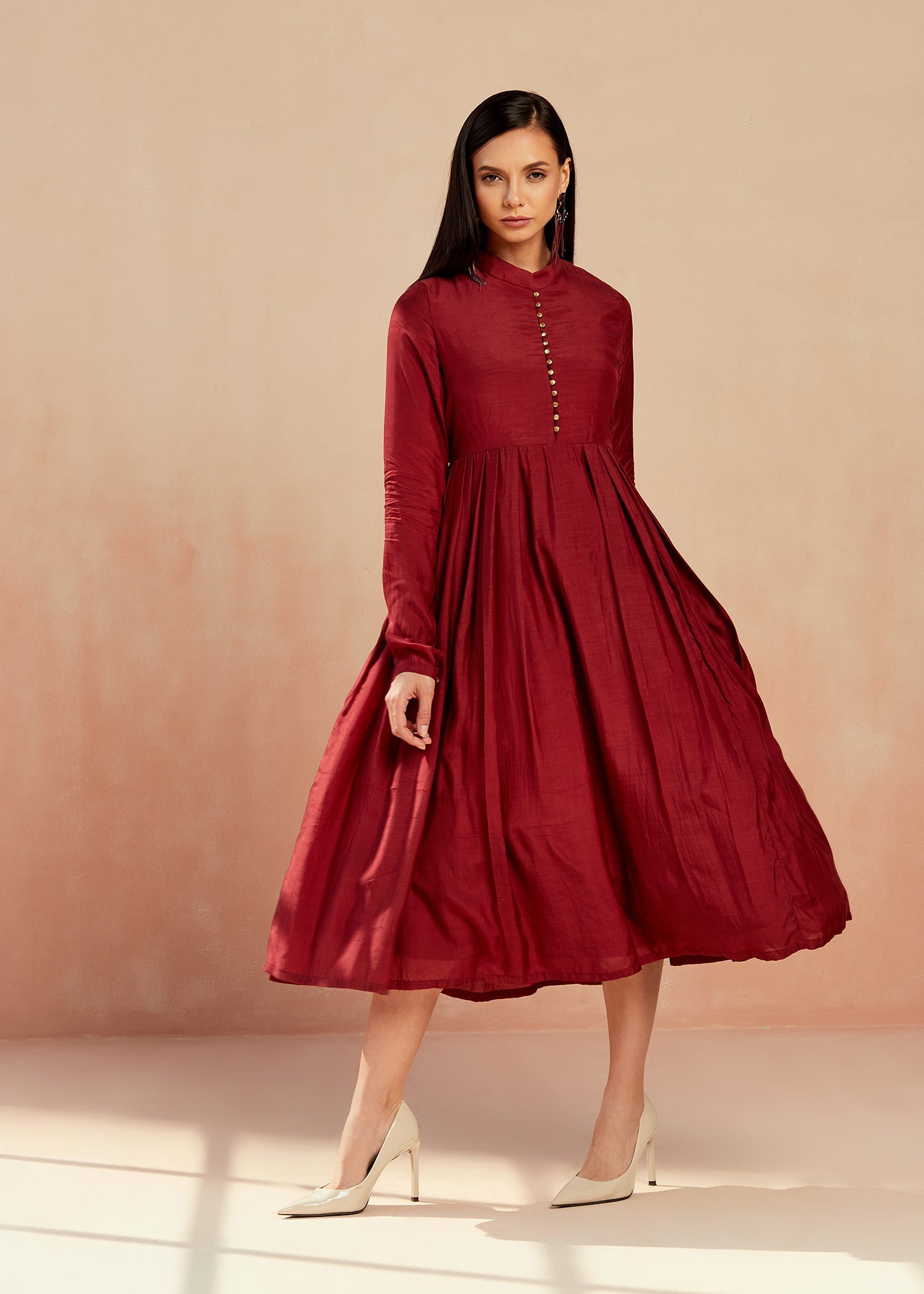 Sangria Pleated Tunic