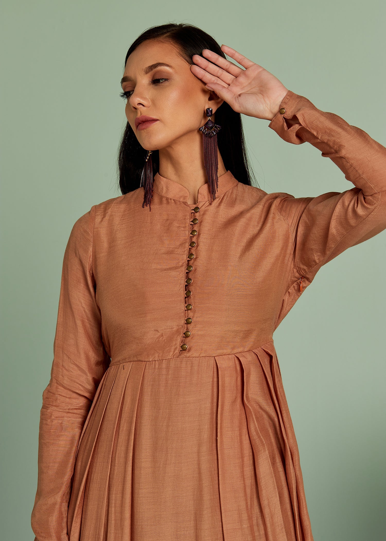 Fawn Pleated Tunic