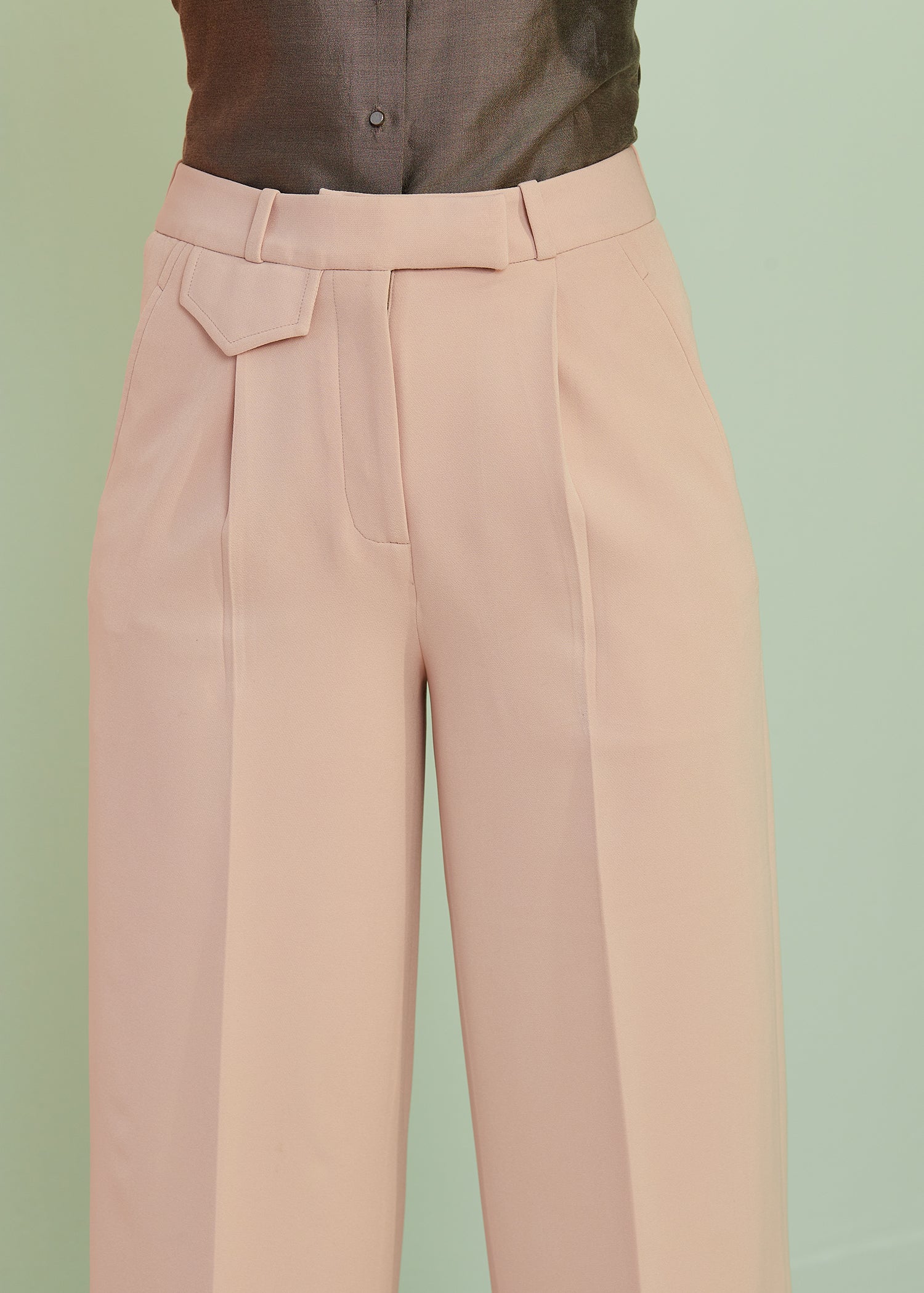 Dusty Pink Flared Pants