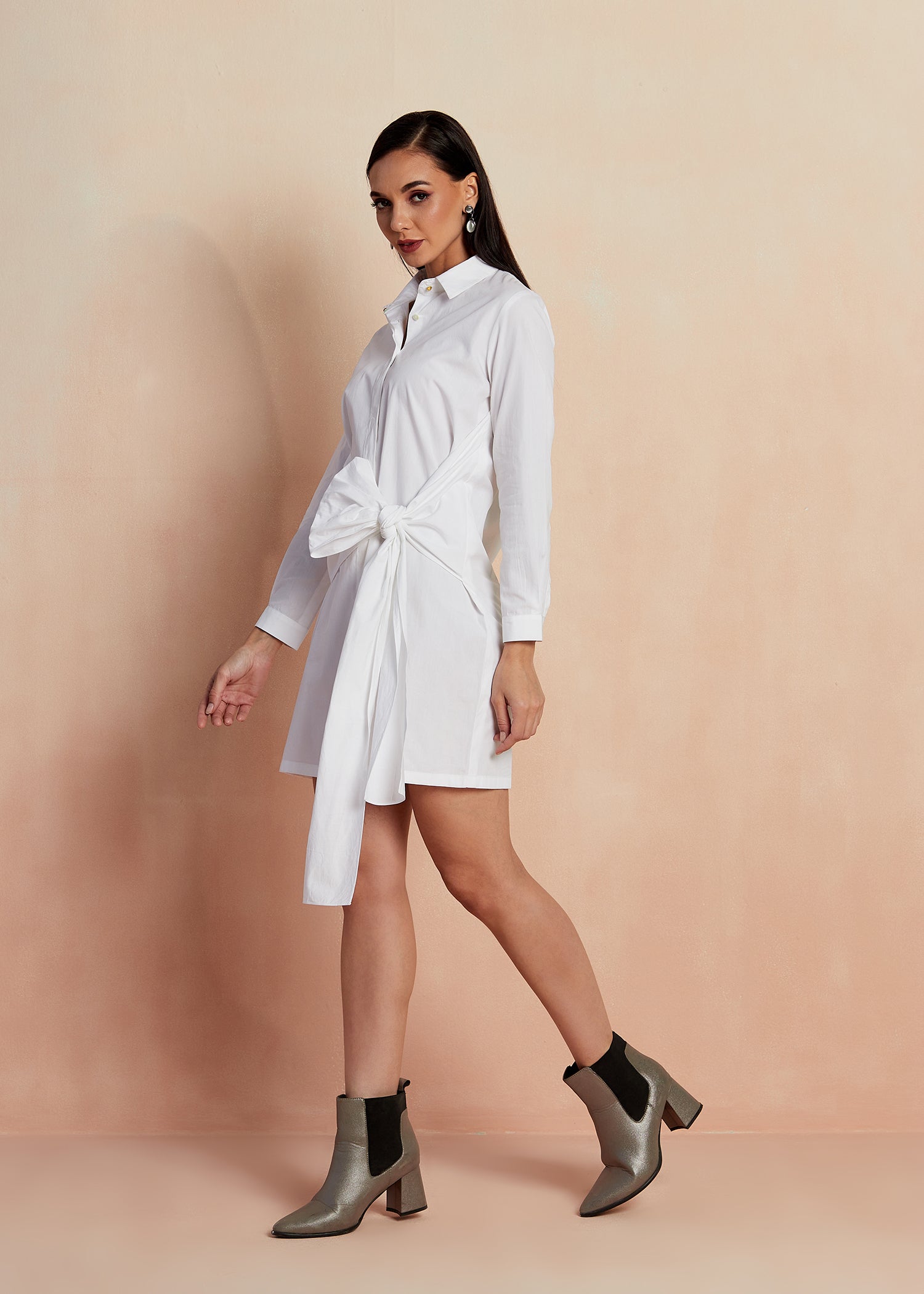 Bow-tie Shirt Dress