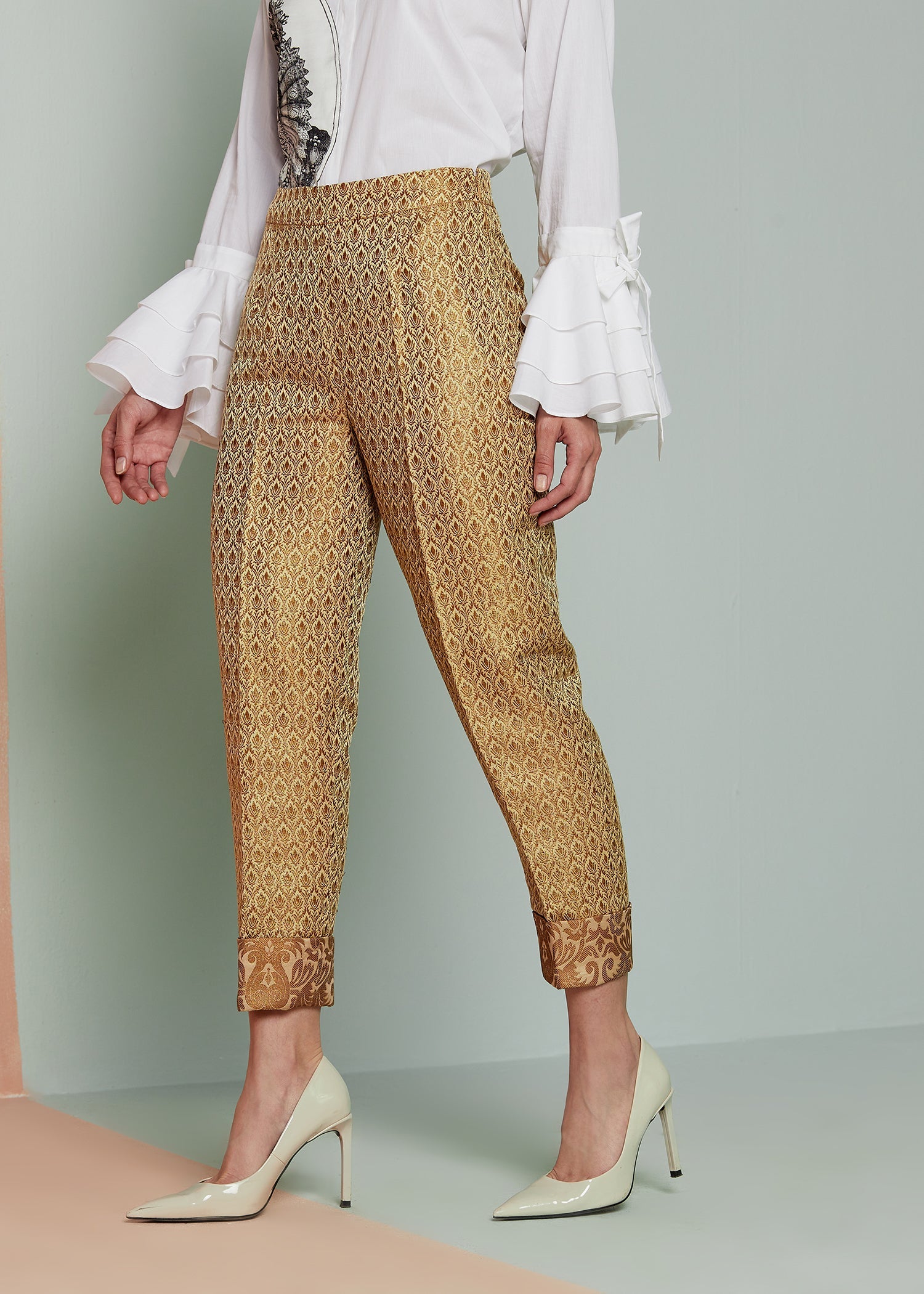 Golden Brocade Pants