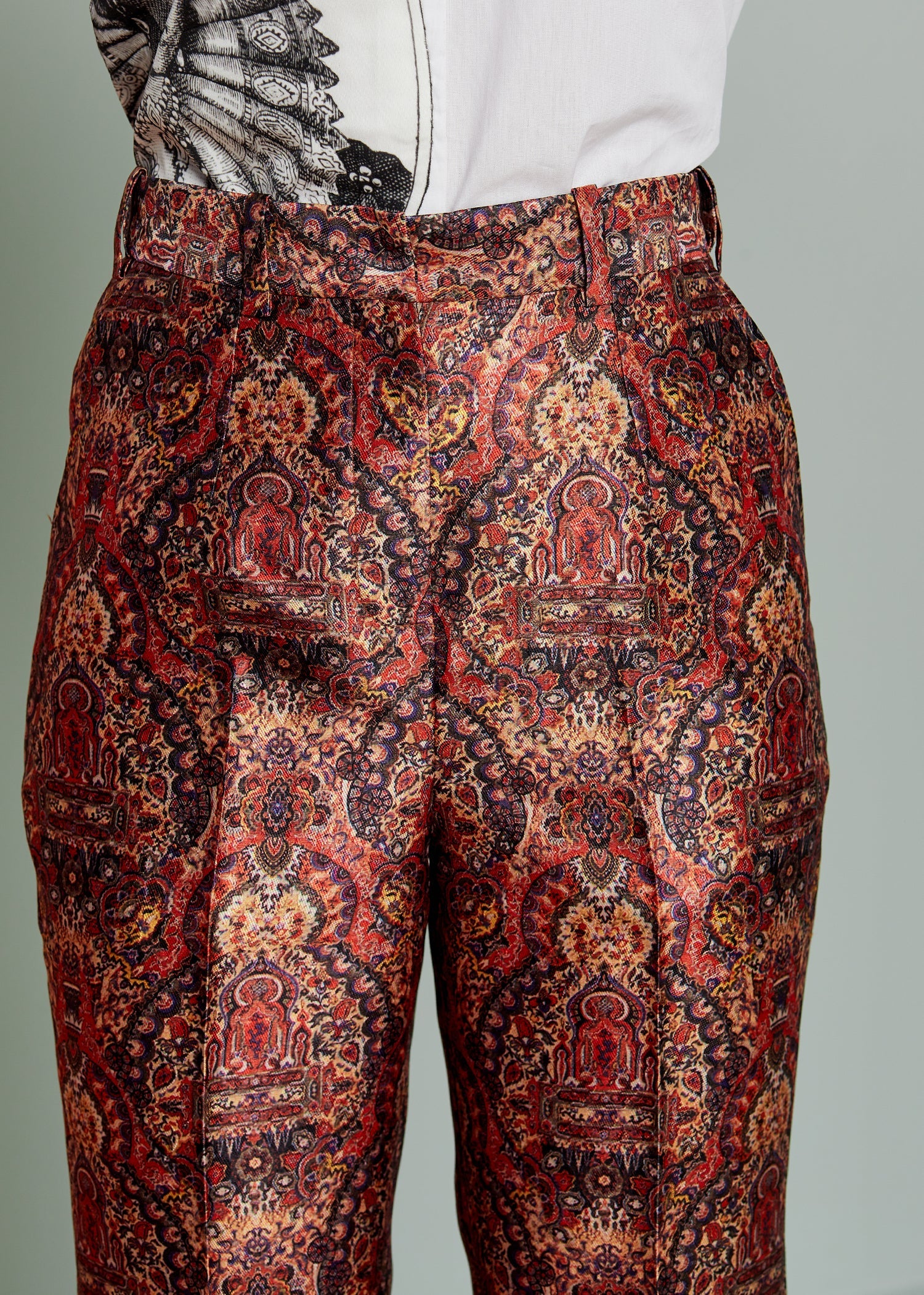 Flared Crimson Pants