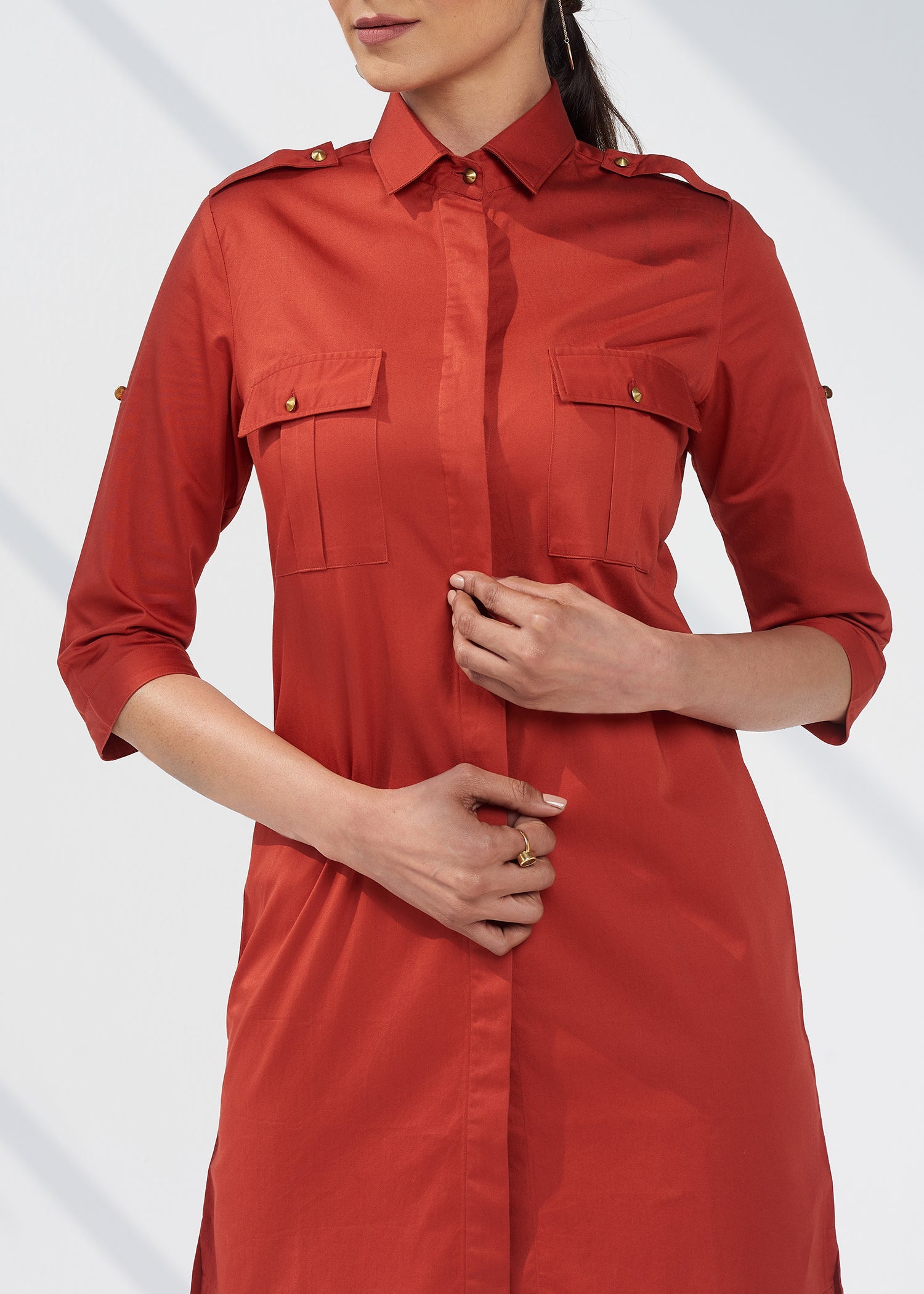 CRIMSON LONG SHIRT