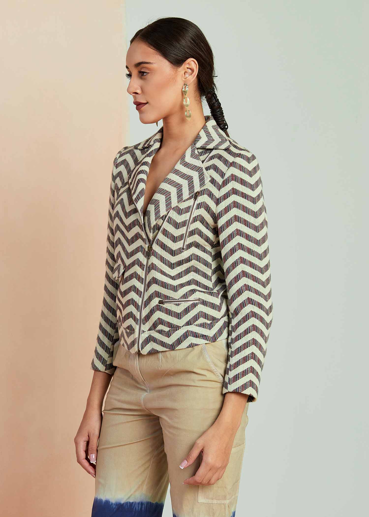 Chevron Zipper Jacket